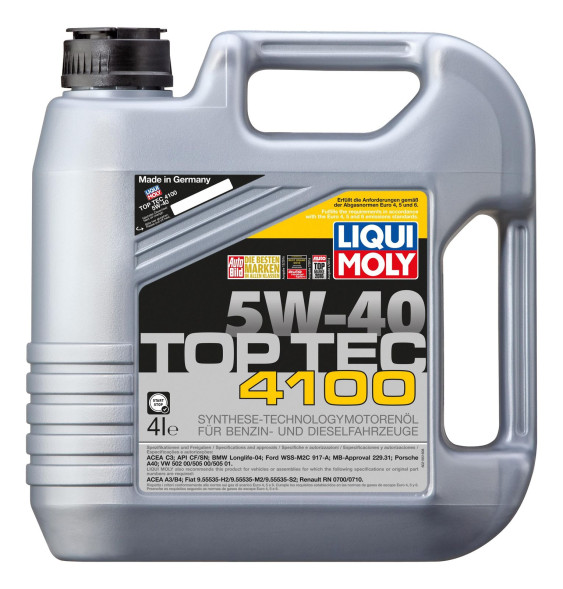 Масло мотор. Liqui Moly 5W40 Top Tec 4100 (4л)  (7547)