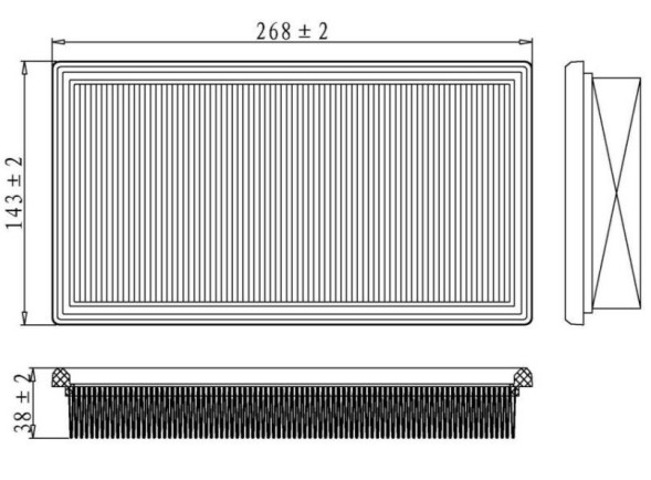 Фильтр воздушный Kia Rio I (00-) 1.5i (TR2658) CARVILLE RACING