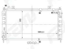 Радиатор охлаждения ВАЗ-2190 Гранта АКПП (FRC1531m) FEHU