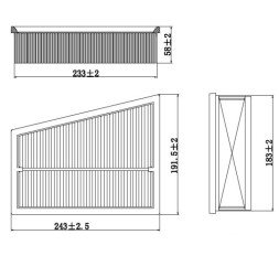 Фильтр воздушный Renault Megane (03-)/Scenic (03-) 1.5i/1.6i/2.0i (TR2512) CARVILLE RACING