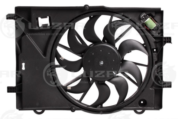 Э/вентилятор охл.с кожухом и резист. Chevrolet Aveo T300 (11-)/Opel Mokka (13-) LUZAR LFK 0595