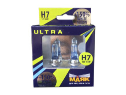 Лампа Н7 12- 55 PX26d White Vision +150 2шт МАЯК ULTRA