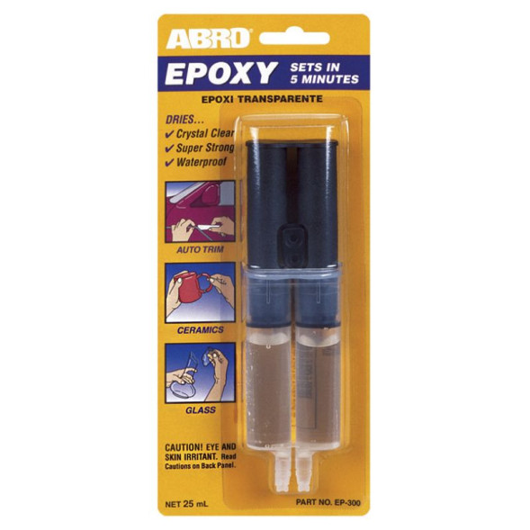Клей эпоксидный 300 в шприцах (25 мл) EP-300  ABRO (12шт)