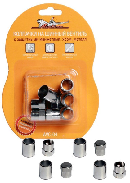 Колпачки на шинный вентиль,с защитными манжетами (AVC-04)