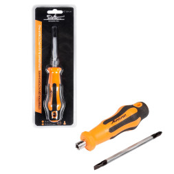 Отвертка двухсторонняя шлицевая SL6 и крестовая PH2 125мм (AT-SH-01) AIRLINE