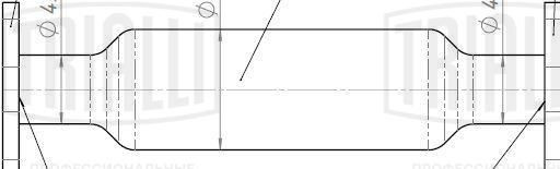 Труба переходная алюм. ВАЗ 2110 d=51, вместо кат-ра (ECP 0113) TRIALLI