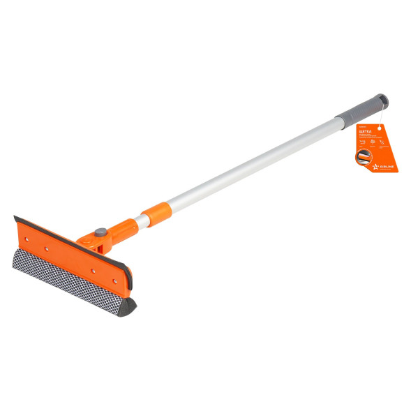 Щетка для мытья стекол с телескопич. ручкой, поролоном и водосгоном (75-125см) (ABGN007) AIRLINE