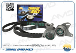 Комплект ГРМ (Porter Tagaz)/AMD.KITBR13 (ремень ГРМ+ремень баланс.+2 ролика) HYUNDAI(Porter Terracan