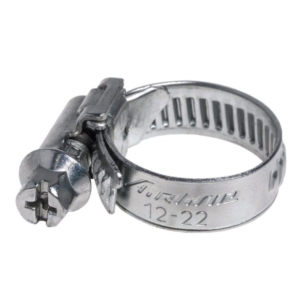 Хомут 12-22/9 мм, червячный, оцинкованный (W1), 1 шт.(AHC-SZ-03) (уп. 50шт) AIRLINE