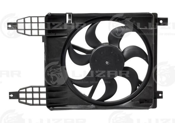 Э/вентилятор охл. с кожухом  Chevrolet Aveo T255 (08-) LUZAR LFK 0581