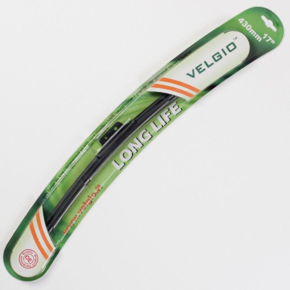 Щетка стеклоочистителя бескаркасная 430мм VELGIO Long Life (блистер)  бескаркасные хх