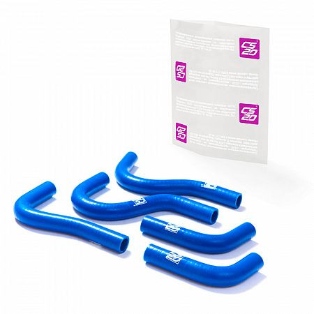Патрубки отопителя ГАЗ-3302 дв.УМЗ-4216 силикон CS20 СИНИЙ к-т.5шт Profi