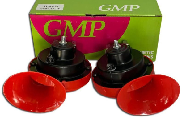 Сигнал звуковой GMP ВЕРТ (улитка 2шт.)105Дб; 12Вт; 510/410 Hz; 12В. электрический автомобильный