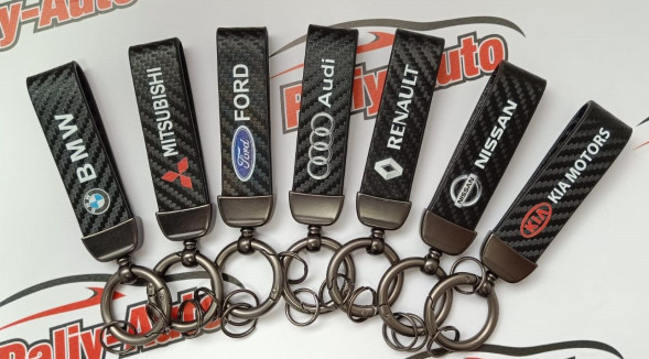 Брелок Карабин, ремешок под карбон AUDI