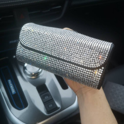 Органайзер для очков со стразами Глоу серебристый МД-89