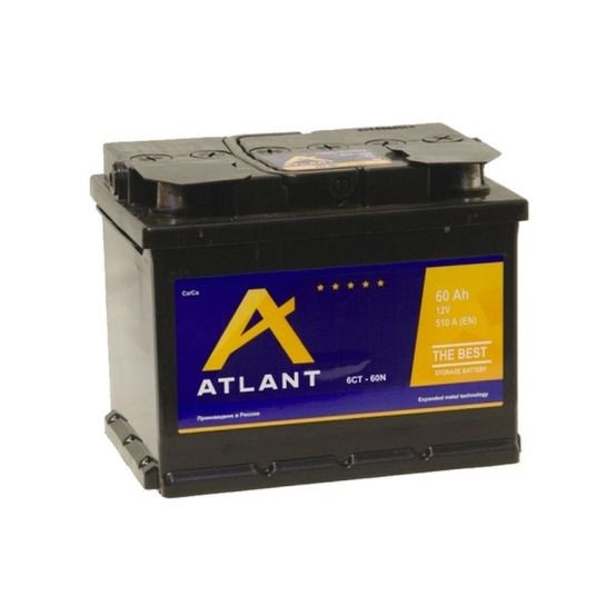 Аккумулятор 6СТ- 60 А/ч 510А L2 ATLANT (242х175х190)  +левый