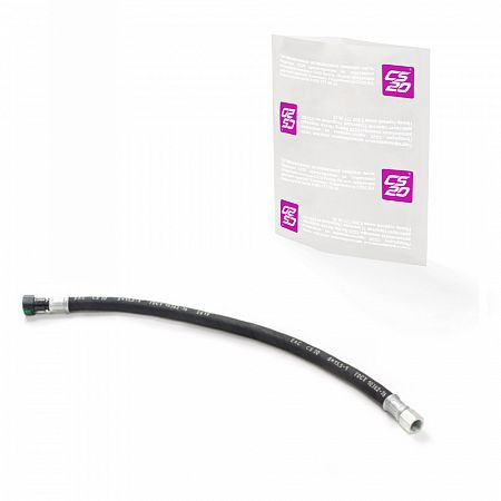 Шланг топливный ВАЗ-2123 высокого давления L=500мм КЛИПСА+ГАЙКА длинный к рампе пласт.защ.CS20