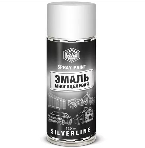 КРАСКА-СПРЕЙ Белая матовая АГАТ 520мл