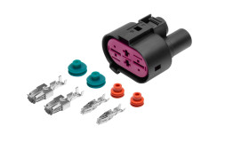 Колодка-разъем 4-х контактный блока управления вентилятором Audi, Seat, Skoda, Volkswagen (AX6504S)