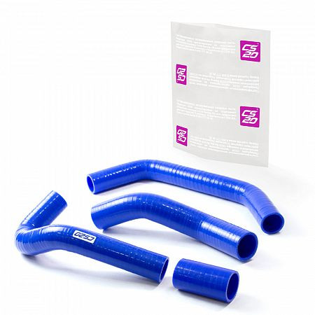 Патрубки радиатора УАЗ-3163 Патриот дв.IVECO силикон CS20 СИНИЙ к-т.4шт Profi