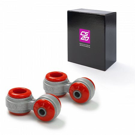 Стойка стабилизатора (яйцо) к-т 2шт ВАЗ-21928 полиуретан КРАСНЫЙ Drive в упаковке CS20