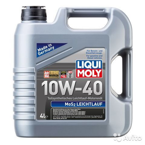 Масло мотор. Liqui Moly 10W40 MoS2 Leichtlauf (п/син) (4л)  (1917/6948)