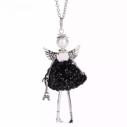 Подвеска на зеркало Девочка черное платье D-08