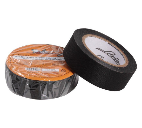 Изолента для жгутирования 19 м*10 м, термоустойчивая., на осн. полиэстера (AAT-PE-01) AIRLINE