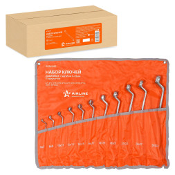 Набор ключей накидных с изгибом 11 пред. (6*7,8*9,10*11,12*13,14*15,16*17,18*19,20*22)сумка(ATAH015)