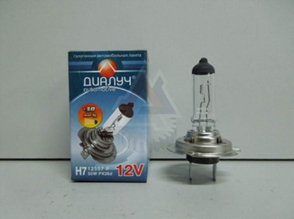 Лампа H7 12V 55W+30% PX26d ДиаЛУЧ 12557 PLUS