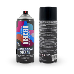 КРАСКА-СПРЕЙ Черный глянцевый А01 универсальная DECORIX