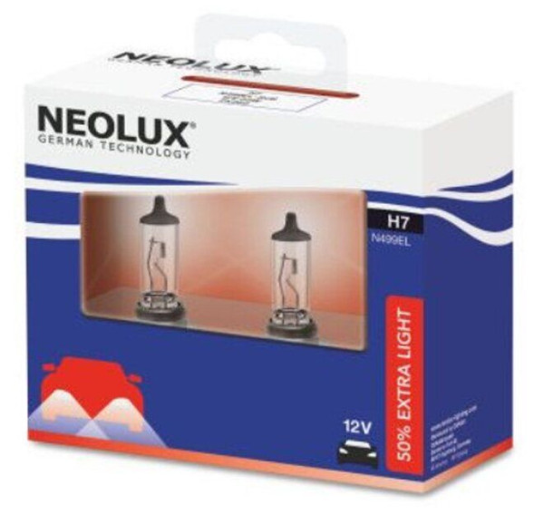 Лампа H7  12V- 55W +50% Extra Light (PX26d) (упаковка 2шт.) Neolux N499EL-2SCB