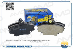 Колодка дискового тормоза 7701208265/AMD.BF585 RENAULT(Logan LS)(2004-2015)(Sandero BS0)(2009-2014)