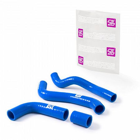Патрубки радиатора ВАЗ-21082, 2114 к-т.4шт силикон CS20 СИНИЙ Profi