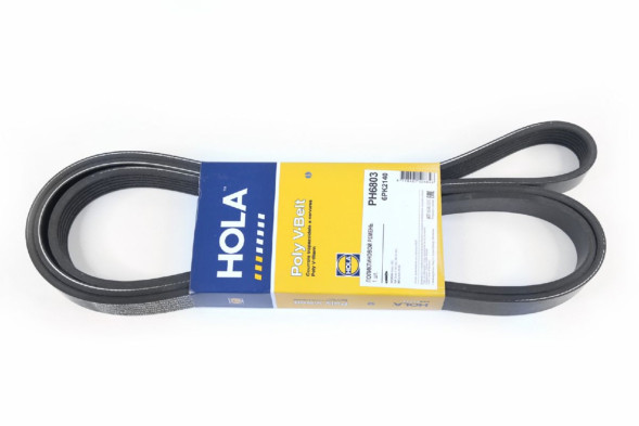 Ремень поликлиновой 6РК2140 HYUNDAI Solaris(+AC);KIA Cerato II 1.6(+AC),Rio , PH6803 HOLA