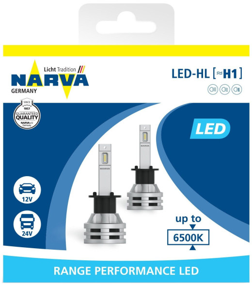 Лампа LED H1  6500K Range Perfomance LED  (упаковка 2шт.) Narva 18057