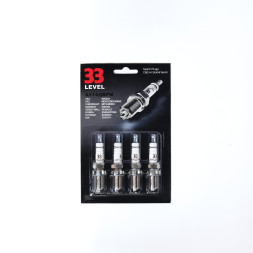 Свеча зажигания АУ14ДВРМ - ГАЗ,УАЗ 16кл. (BCPR5ES-11) (Блистер 4шт) 33 LEVEL
