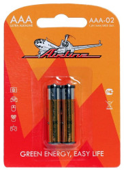 Батарейки LR03/AAA щелочные 2 шт.(AAA-02) Мини AIRLINE