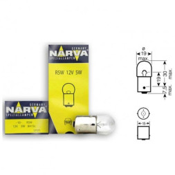 Лампа R5W 12V-5W (BA15s) 17171(Narva) (10шт)