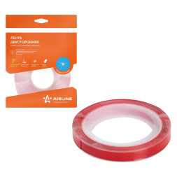 Лента двусторонняя клейкая (скотч), 12 мм*3 м, акриловая, прозрачная (ADS-A-05) AIRLINE