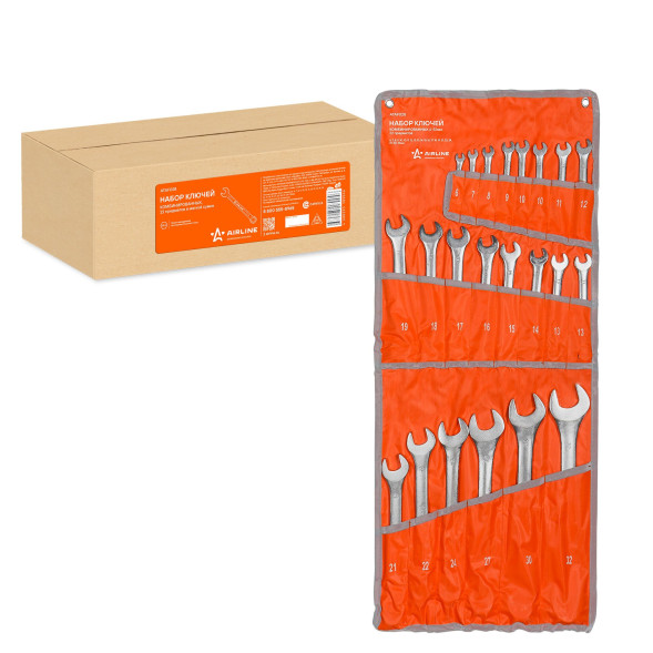Набор ключей комбинир. 22 предм.(6,7,8,9,10,10,11,12,13,13,14,15,16,17,18,19,21,22,24,27)(ATAF028)