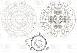 Сцепление в сборе кмпл Chevrolet Lacetti (04-)Daewoo Gentra (13-) с гидр муфт FR 0508 TRIALLI