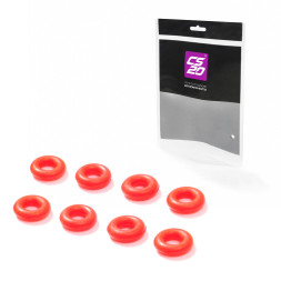 Кольцо ВАЗ-2112, 2170, 2114, 1118, 2190 форсунки силикон КРАСНЫЙ к-т.8шт в упаковке