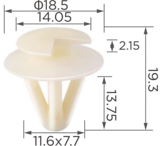 Toyota 6258114020, Mazda 992740822 Клипса Autokrep(10шт)AK1113378