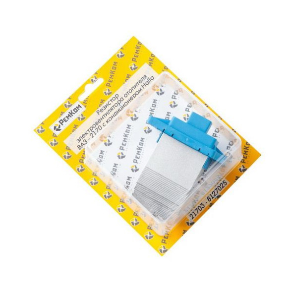 Резистор электровентилятора отопителя ВАЗ-2170 с кондиционером Halla (RK04017) РЕМКОМ