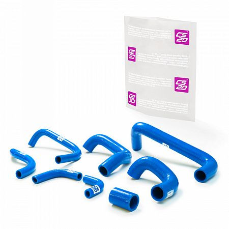 Патрубки радиатора ВАЗ-2121 охл.и отоп.силикон CS20 СИНИЙ к-т.8шт Profi