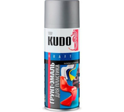 Грунт-эмаль для пластика акриловый серый RAL 7031 спрей KUDO 520мл (12шт.)