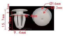 Honda 91560S04003 клипса крепления дверной панели 9.4x11.7x16mm Autokrep 555211 (10шт)