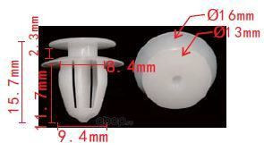 Honda 91560S04003 клипса крепления дверной панели 9.4x11.7x16mm Autokrep 555211 (10шт)