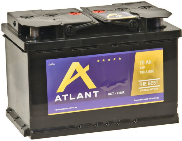 Аккумулятор 6СТ- 75 А/ч 700А L3 ATLANT (277х175х190)  +левый